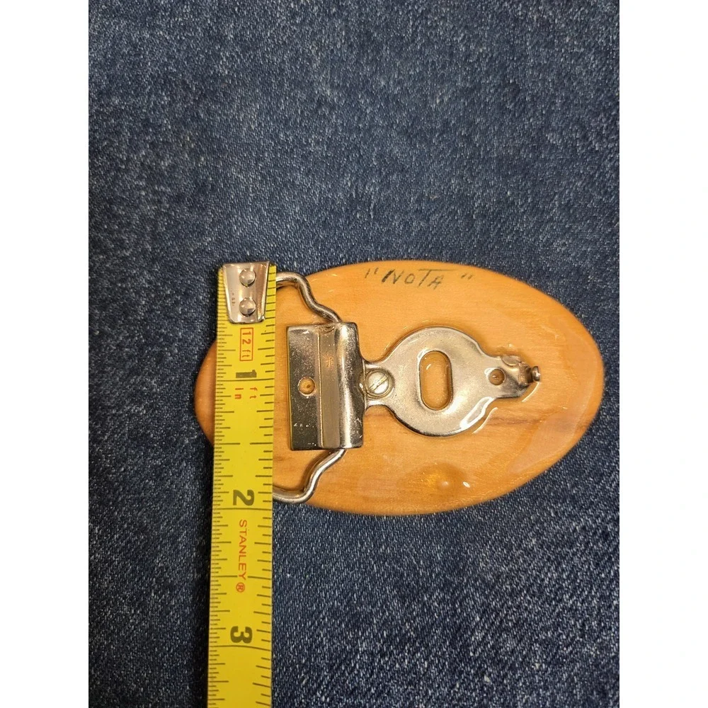 Handmade Wood Duck Wooden Belt Buckle - Resin Sealed